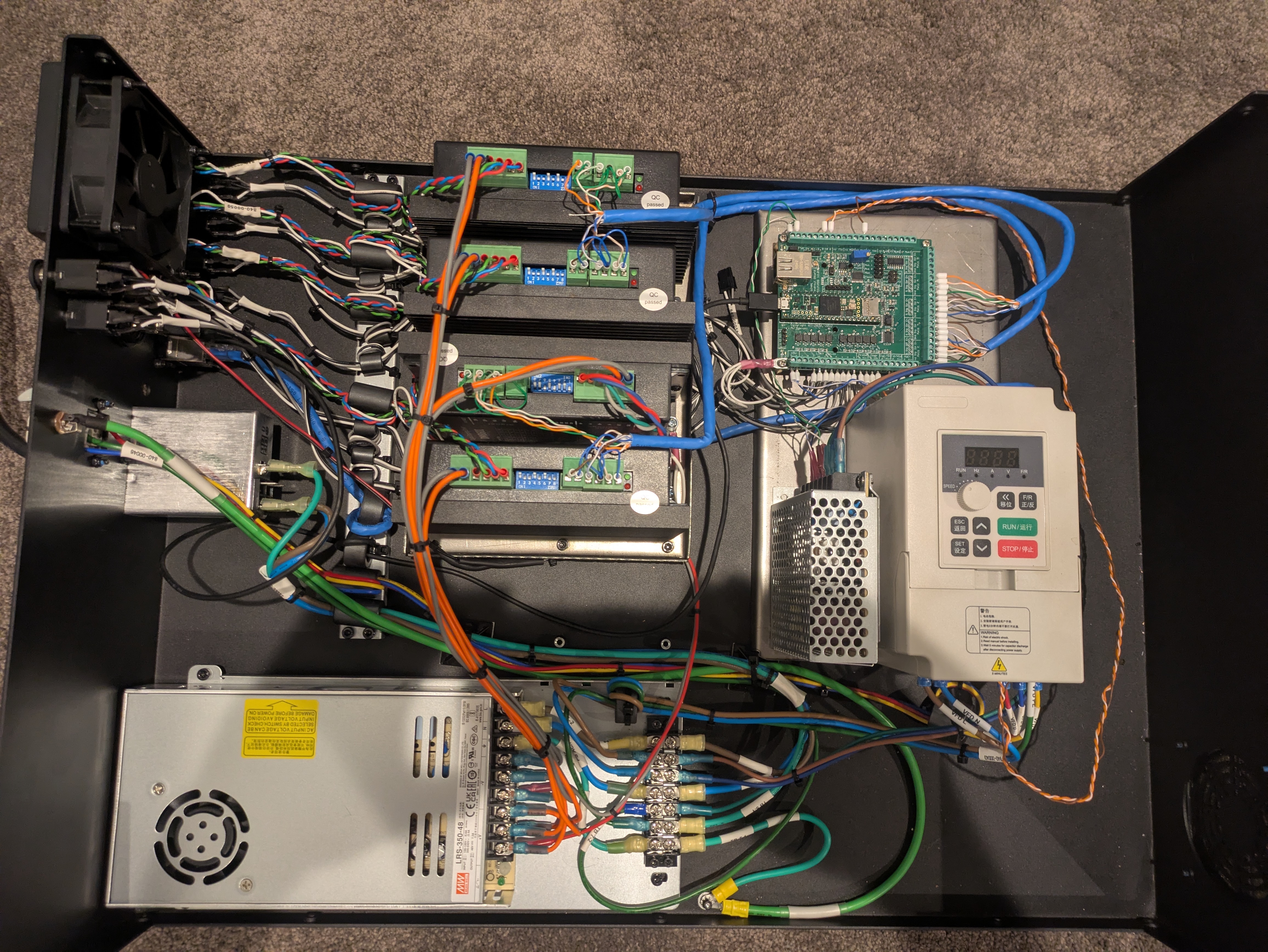 The completed grblHAL control system installation